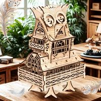 Rompecabezas 3D de Madera con Temática Animal Personalizada, Figura de Gazebo con Diseño de Búho, para Decoración Creativa de Sala de Estar