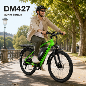 VTT électrique DM427 pour adultes, batterie 27AH, couple de 80Nm, autonomie de 108 km, vélo de banlieue - Product Image 1