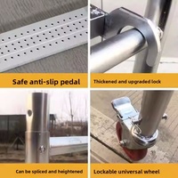 Échafaudage en acier pliable d'extérieur économique avec plateau à outils