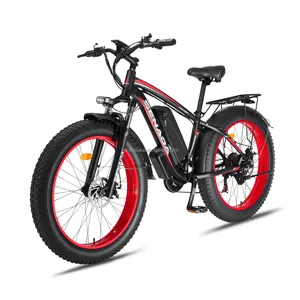 26" X 4" 1000w Rear Hub Motor Disc Brake Fat Tire Mountain Electric Bike For Sale