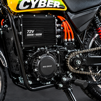 Moto électrique sans balais à moteur central 72V 3000W 4000W, vitesse maximale 80 km/h, pour livraison de marchandises, batterie lithium 50Ah