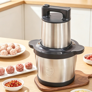 Picadora de Carne Profesional para el Hogar, Pequeña, de 2L, 3L, 5L, Automática, de Acero Inoxidable, Máquina Eléctrica para Picar Carne para Uso Doméstico - Product Image 5
