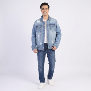 Classic Fit <b>Men</b> <b>Denim</b> <b>Jackets</b> Wholesale High Quality Durable Custom Made Outerwear - Product Image 1