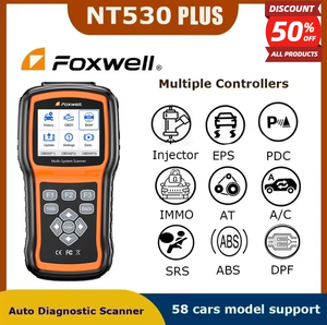 Foxwell NT530 Multi-System Scanner Support for Porsche Nissan GM BMW Universal Auto <strong>Diagnostic</strong> Tools Get One Vehicle Software - Product Image 2