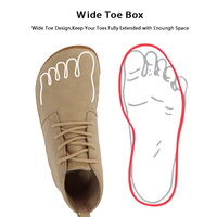 Bottes Chukka pour hommes en cuir suédé, à bout large, forme naturelle du pied, zéro drop, style pieds nus, décontractées élégantes, personnalisables OEM