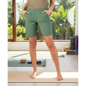 Shorts Casual da donna con Logo personalizzato decorazione per la vita in poliestere cotone formato XS chiusura con coulisse leopardato - Product Image 2