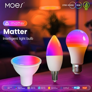 Lámpara LED WiFi TuyaMatter 9W E27, Bombilla <span class=keywords><strong>de</strong></span> bola, pantalla OLED, atenuación inteligente, diseño <span class=keywords><strong>de</strong></span> <span class=keywords><strong>barra</strong></span> <span class=keywords><strong>de</strong></span> plástico para uso doméstico, producto para el Hogar Inteligente - Product Image 2