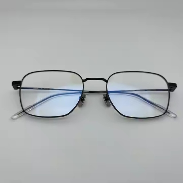 Classic Unisex Metal Optical Spectacle Frames Rectangular Prescription Eyeglasses with High Transparency