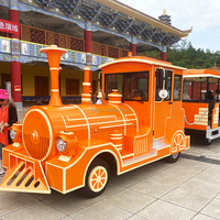 Mini tren turístico sin rieles eléctrico de 42 asientos para turismo urbano a la venta