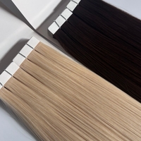 Extensions de cheveux humains naturels 100% vierges Remy russes, extensions adhésives ombrées, extensions de cheveux naturels
