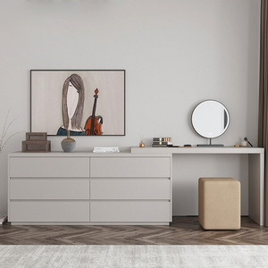 Bedroom <strong>Dressing</strong> <strong>Table</strong> With Cabinet Nordic <strong>Dressing</strong> <strong>Table</strong> With <strong>Mirror</strong> Wooden Make up <strong>Table</strong> With Led <strong>Light</strong> - Product Image 3
