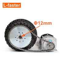 Kit de roue à moteur sans balais à engrenages pour chariot à une roue, entraînement par chaîne, 10 pouces, 48V, 500W, 750W