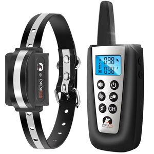 Collier de dressage pour chien électronique rechargeable étanche IPX7 à 100 niveaux avec télécommande - Product Image 1