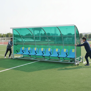 Refugio Móvil para Equipo de Fútbol de 6 Plazas, Banquillos para Fútbol con Asientos Tipo Cubeta para la Línea de los Reservas en Campos de Fútbol PY-ZBB-6 - Product Image 2
