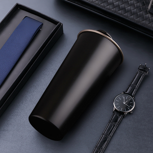 BORGE New Fashion 500 <span class=keywords><strong>Ml</strong></span> Logo personalizzato 304 in acciaio inossidabile doppia parete isolato viaggio tazza Tumblr <span class=keywords><strong>caffè</strong></span> con coperchio - Product Image 4
