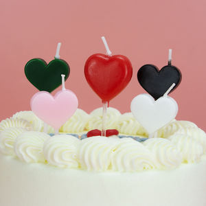 เทียนรูปหัวใจ 5 ชิ้น ขายส่ง เทียนหลากสีสำหรับเค้ก งานปาร์ตี้เด็ก ตกแต่งคริสต์มาส วันวาเลนไทน์ วันเกิด เทียนโรแมนติก - Product Image 2