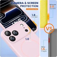 Étui de téléphone en silicone de luxe à chargement sans fil pour iPhone 17 Pro Max, étui magnétique en silicone pour iPhone 16, 15, 14, 13, 12, 17 Air