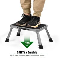 Marchepied réglable avec escabeau à plate-forme antidérapante avec pieds en caoutchouc épais pour adultes ou enfants escabeau pliable