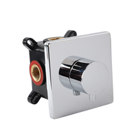 Ensemble de robinetterie de douche thermostatique encastrée au mur, nickel brossé, style moderne, pour usage hôtelier