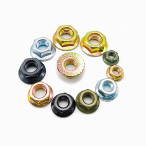 Écrous à bride hexagonale à denture haute en acier inoxydable, acier au carbone, zingué, filetage M3-M20 DIN 6923 - Product Image 1