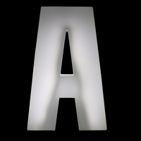Lettres en acrylique lumineuses LED en gros, personnalisées, grandes lettres 3D en plastique acrylique, éclairage intérieur, lampe de bureau et veilleuse, produits rotomoulés