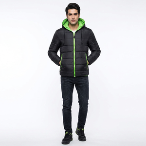 Blouson matelassé réfléchissant pour homme de haute qualité 2022 avec col montant, logo frontal, tissu en toile respirant, taille XL, meilleure vente hiver - Product Image 1