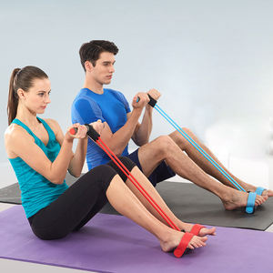 Bandes de résistance fitness à 4 tubes, pédalier d'exercice en latex, corde de traction pour sit-up, extenseur, bandes élastiques, équipement de yoga, entraînement Pilates - Product Image 2