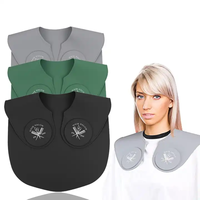 Châle imperméable en silicone pour salon de coiffure, collier de teinture capillaire, enveloppe de cou, châle de barbier, collier de coupe de cheveux, châle de coiffure