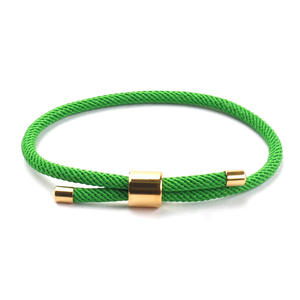 สร้อยข้อมือเชือกมิลานสำหรับผู้หญิงและผู้ชายทำจากสแตนเลสชุบทองสำหรับส่งเสริมการขายปรับโชคดีมิตรภาพ - Product Image 4