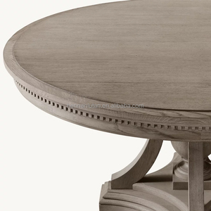 Offre Spéciale Américaine Usine Vente en gros Salles à manger de luxe ST. <span class=keywords><strong>JAMES</strong></span> ROUND DINING TABLE chaise de salle à manger en bois massif luxe - Product Image 3
