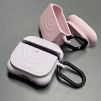 Étui de protection souple en silicone véritable anti-poussière à motif ondulé pour écouteurs AirPods Pro 2/3/4