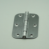 Charnières à coins arrondis en direct d'usine avec finition chromée foncée brossée, quincaillerie de porte robuste pour usage domestique et commercial