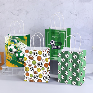 Bolsa de Regalo de Papel Kraft con Diseño de Fútbol, Impresa a Color, para el Eurocopa <span class=keywords><strong>2020</strong></span>, Recuerdo Festivo, Material Ecológico, Yiwu - Product Image 4