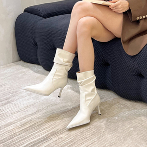 Factory Wholesale Women's Autumn/Winter Summer CHUKKA <strong>Boot</strong> 2024 Fashion Waterproof <strong>Square</strong> <strong>Heel</strong> Mid-Calf Pointed <strong>Toe</strong> Lightweight - Product Image 6