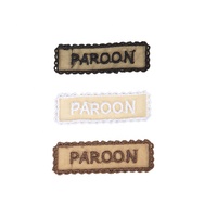 Étiquette 3D personnalisée pour vêtements, patch brodé en organza avec logo, fabriqué en usine