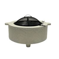 JAS KL-03 Brasero extérieur en acier thermolaqué de haute qualité au design moderne et épuré, 1500W, accessoires pour brasero