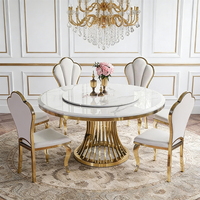 Table de mariage moderne en acier inoxydable doré pour hôtel, salle à manger, salon, événement, salle de banquet et restaurant