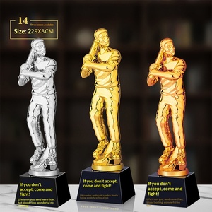 Trophée de compétition sportive en résine personnalisable pour le baseball, le football, le badminton - Trophée de champion MVP, cadeau, <span class=keywords><strong>récompense</strong></span> - Product Image 3