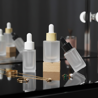 Flacons compte-gouttes carrés en verre dépoli de 10 ml, sérigraphiés, pour huiles essentielles, parfums, voyage, rechargeables, conteneurs cosmétiques