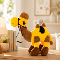 Peluche personnalisée brodée super douce, anti-stress, design personnalisé, chameau de dessin animé, animal du désert, vente directe d'usine