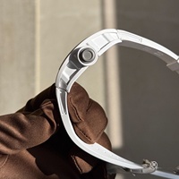 Dernière montre mécanique squelette en céramique blanche 055, personnalisée, pour homme, sport et loisirs