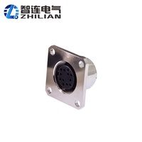 Connecteur de montage sur panneau carré IP67 12 broches M16 avec câbles à visser JST XH2.54
