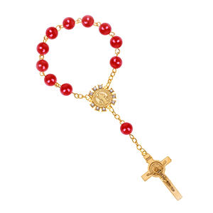 LC202403182 Ultima Moda Rosario per Bambini con Perle di Vetro, Gioielli Religiosi Cristiani Classici all'Ingrosso - Product Image 2