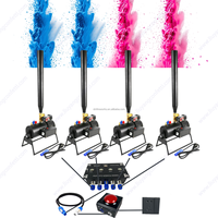 Canon à Confettis Électronique Noir Écologique avec Télécommande pour Révélation du Sexe, Fête, Feux d'Artifice Extérieurs, Mariage