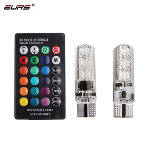 Ampoules LED T10 Canbus RGB contrôlées 12V 6500K 6SMD 5W EURS T10 5050, Nouvelles Feux <span class=keywords><strong>de</strong></span> <span class=keywords><strong>Stop</strong></span> et <span class=keywords><strong>de</strong></span> Positionnement Auto, Durée <span class=keywords><strong>de</strong></span> Vie 30000h - Product Image 1