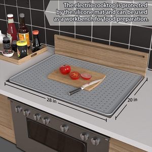 غطاء سيليكون للمطبخ غطاء حراري حصيرة سيراميك غطاء علوي ، مقاوم للتجعد الزجاج غطاء موقد علوي حصيرة واقية - Product Image 6