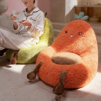 Coussin de siège en peluche aux 3 styles de fruits (avocat, aubergine, carotte) – Coussin de canapé paresseux personnalisé OEM pour la décoration intérieure