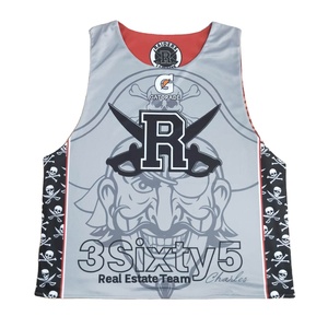 Logotipo de sublimación personalizado uniforme de lacrosse reversible - Product Image 3