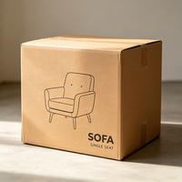 Boîtes d'emballage en carton ondulé robuste pour canapé individuel, vente en gros, pour l'expédition de meubles