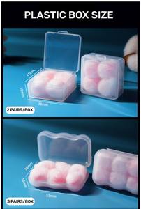 شمع قطني عالي الدقة من wejفز سدادات الأذن من القطن مع إلغاء الضوضاء سدادات الأذن القطنية لحماية السمع سدادات الأذن للحد من الضوضاء - Product Image 6